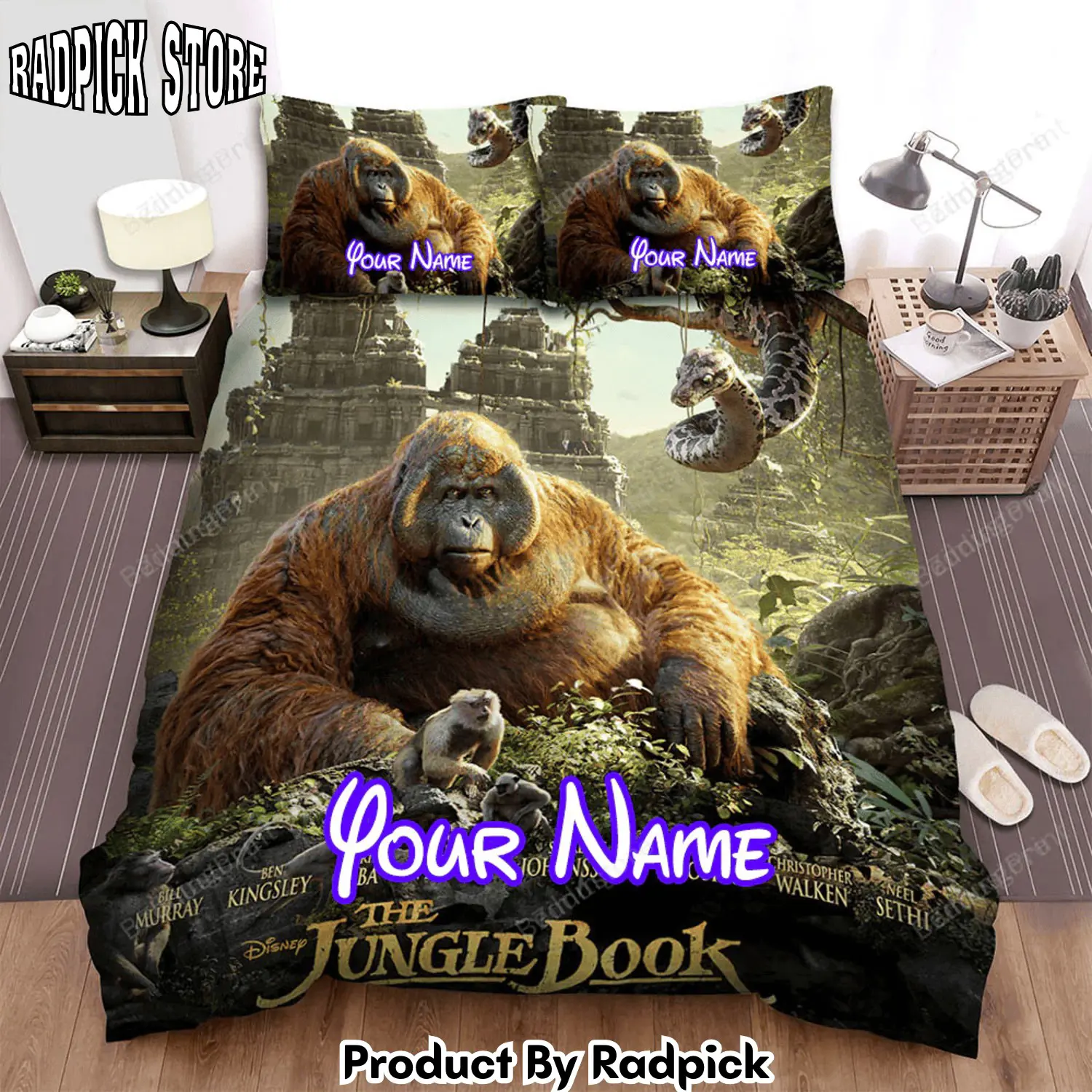 Radpick the jungle book movie poster 4 bed sheets duvet cover personalized name bedding sets rp3271166